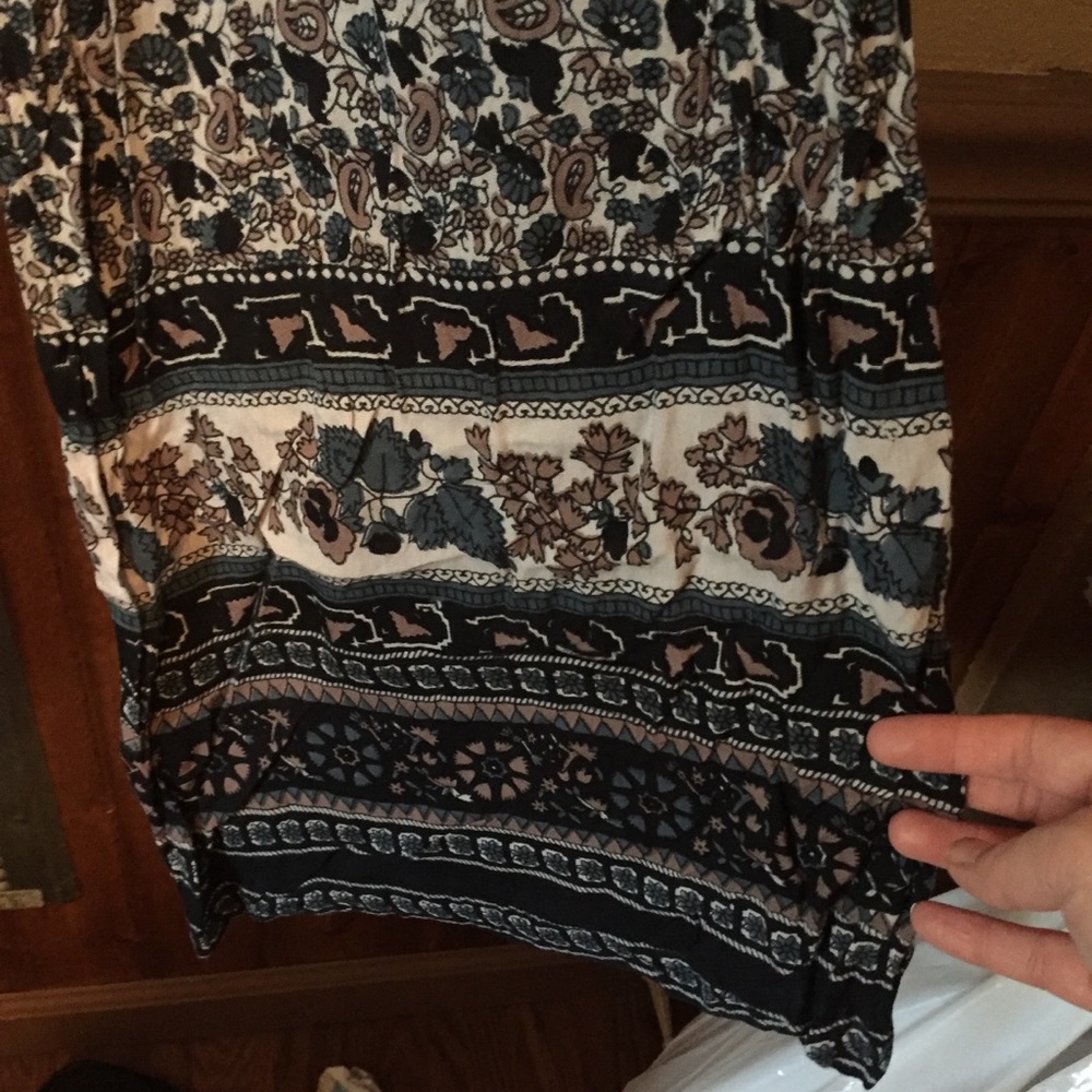 Elastic bell bottom pants